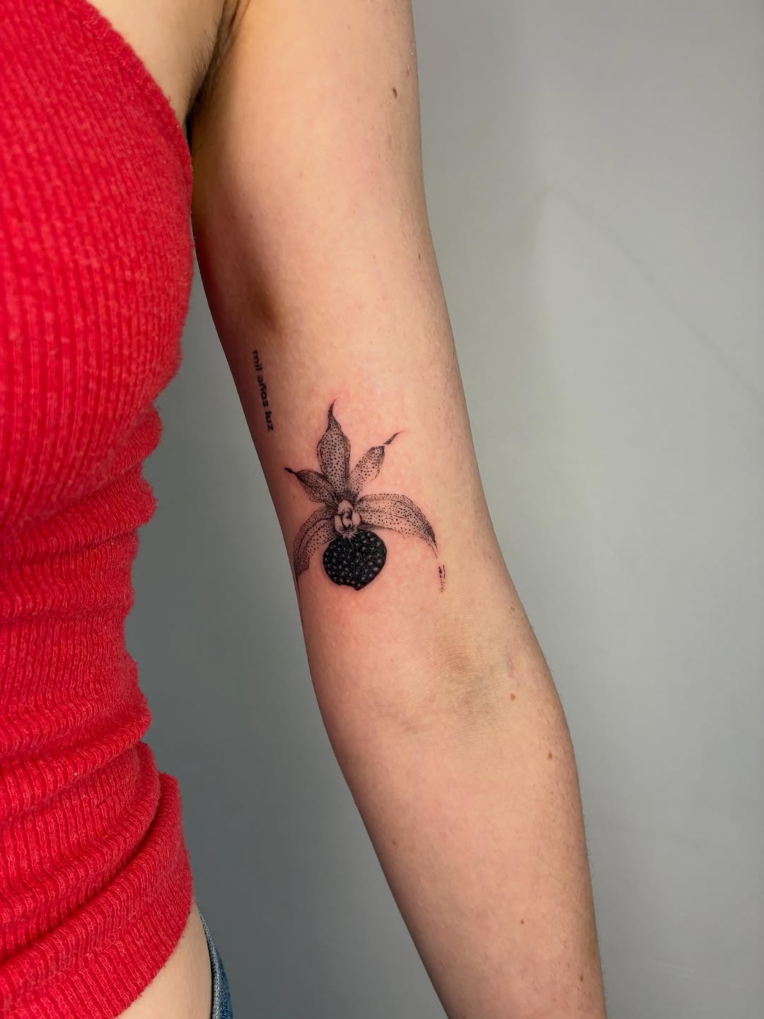 Tattoo by @geisha_ocelotl — dotwork, fine_line