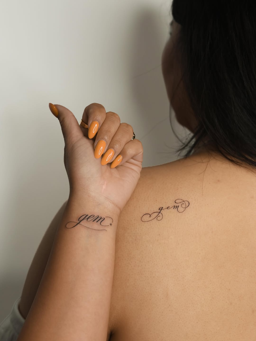 Tattoo by @dizon.ink — lettering_script, fine_line