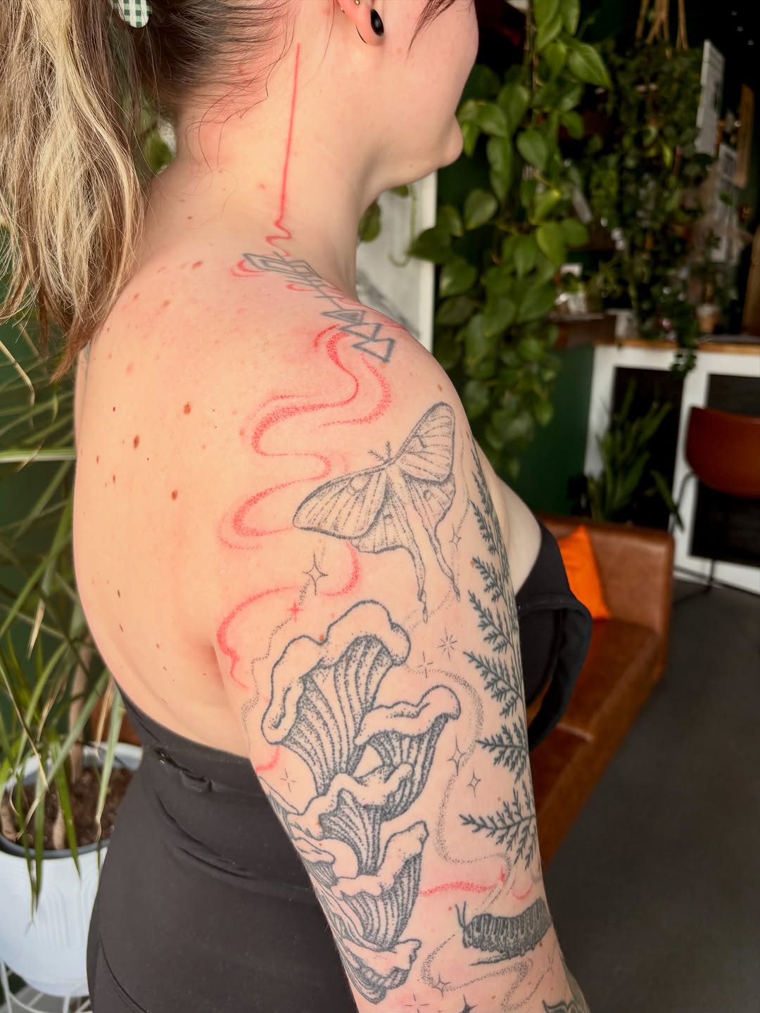 Tattoo by @seneca_studios — illustrative, dotwork