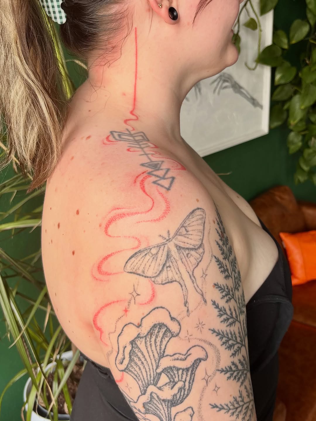 Tattoo by @seneca_studios — illustrative, dotwork