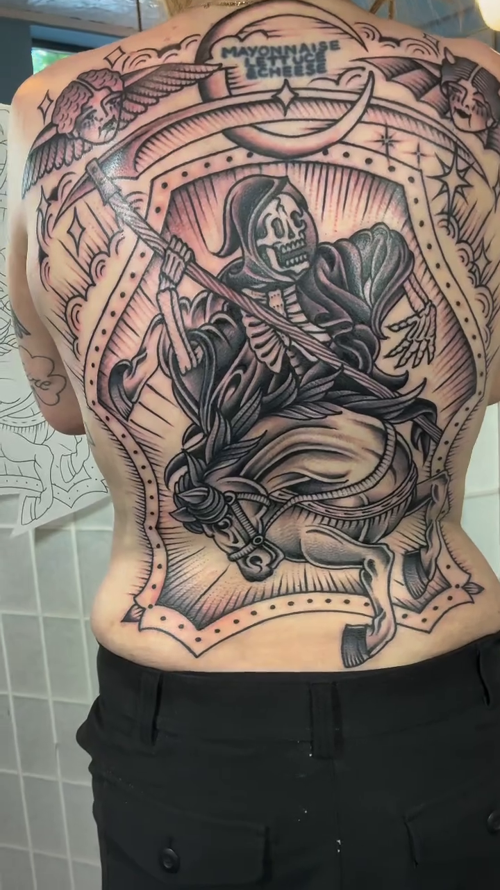 Tattoo by @robbanksofamerica — black_and_grey, realism