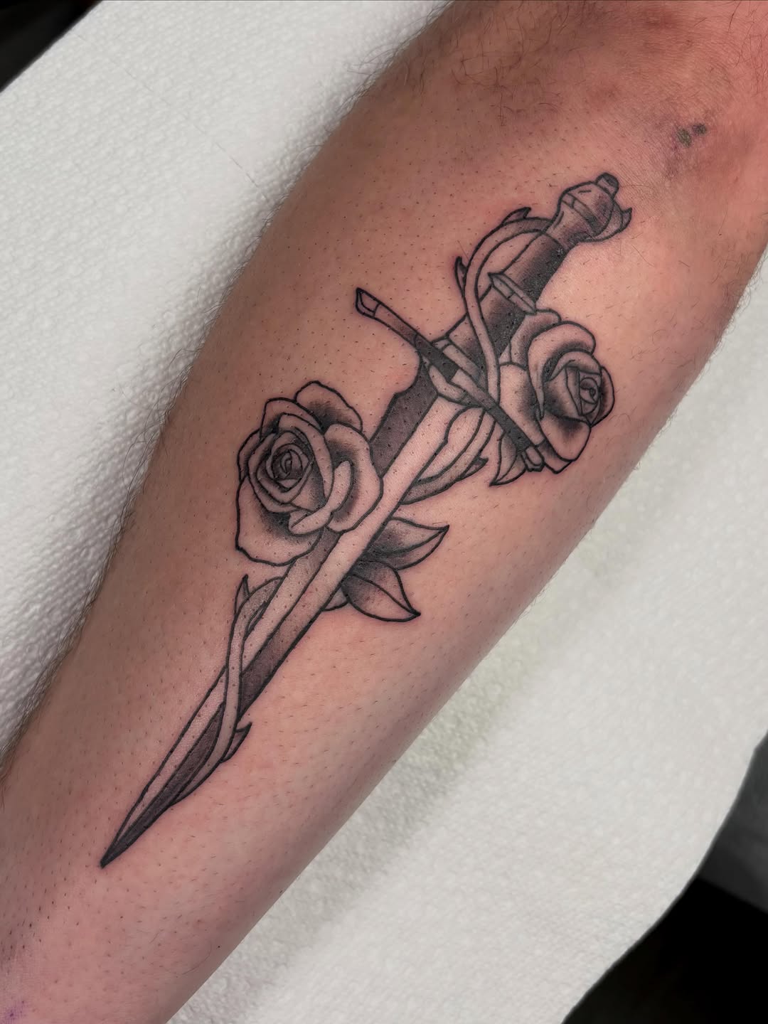 Tattoo by @heavychevytattoos — black_and_grey, illustrative
