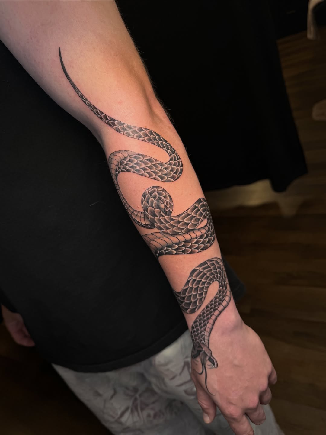 Tattoo by @inkpriscilla — black_and_grey