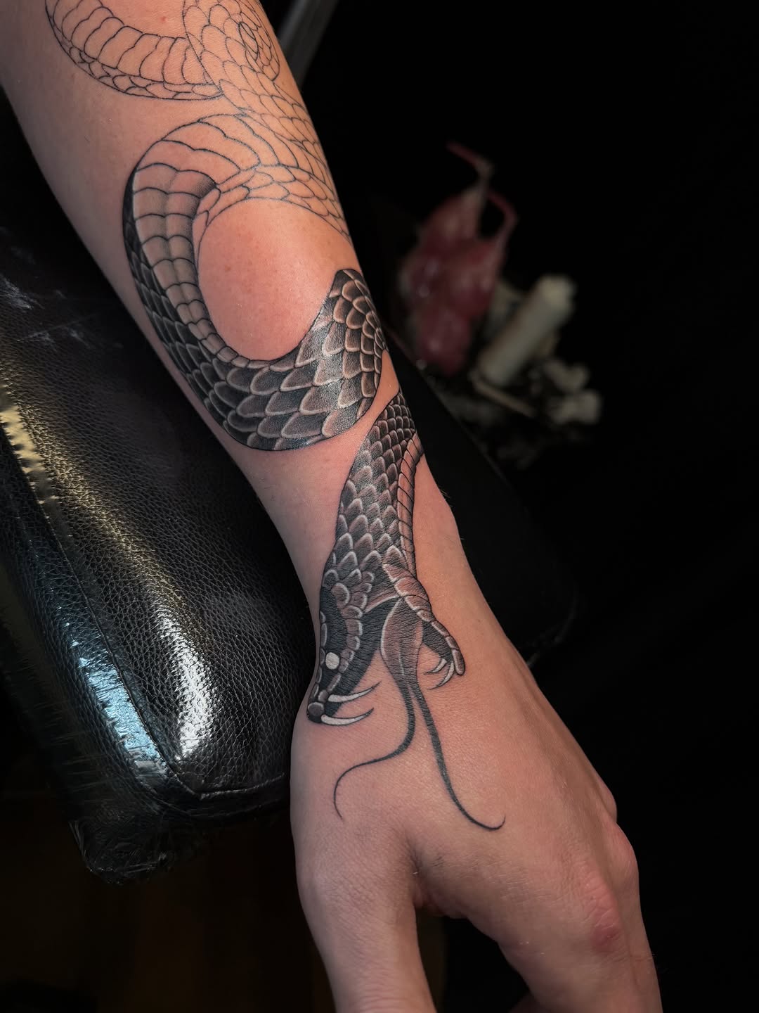Tattoo by @inkpriscilla — blackwork