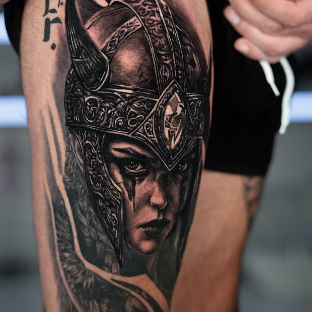 Tattoo by @keebs_sdt — realism, black_and_grey