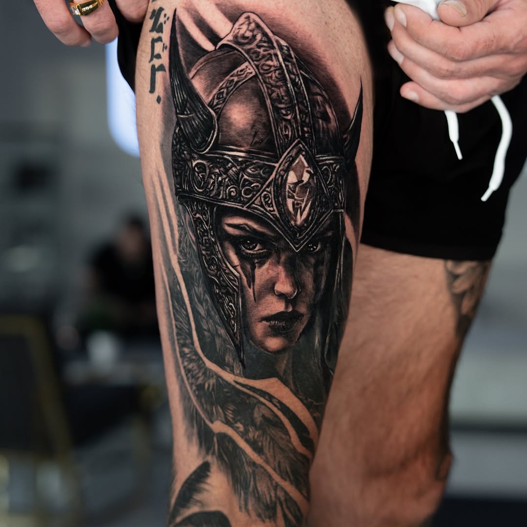 Tattoo by @keebs_sdt — realism, black_and_grey