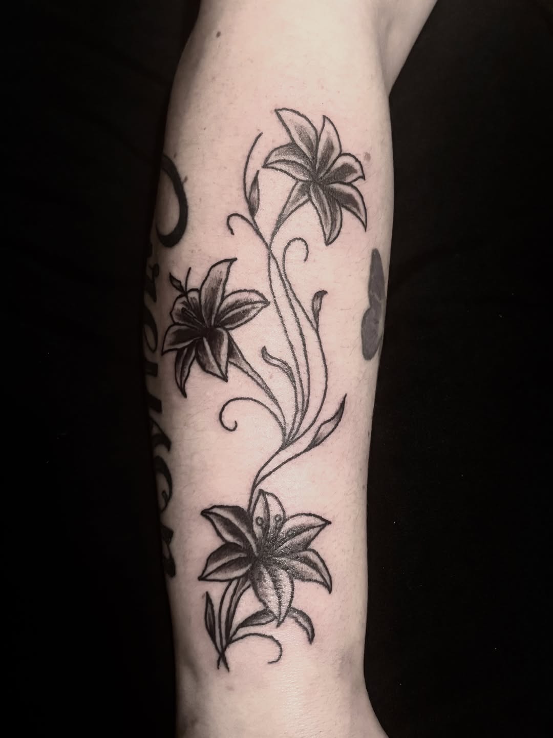 Tattoo by @mothboy_tattoo — black_and_grey