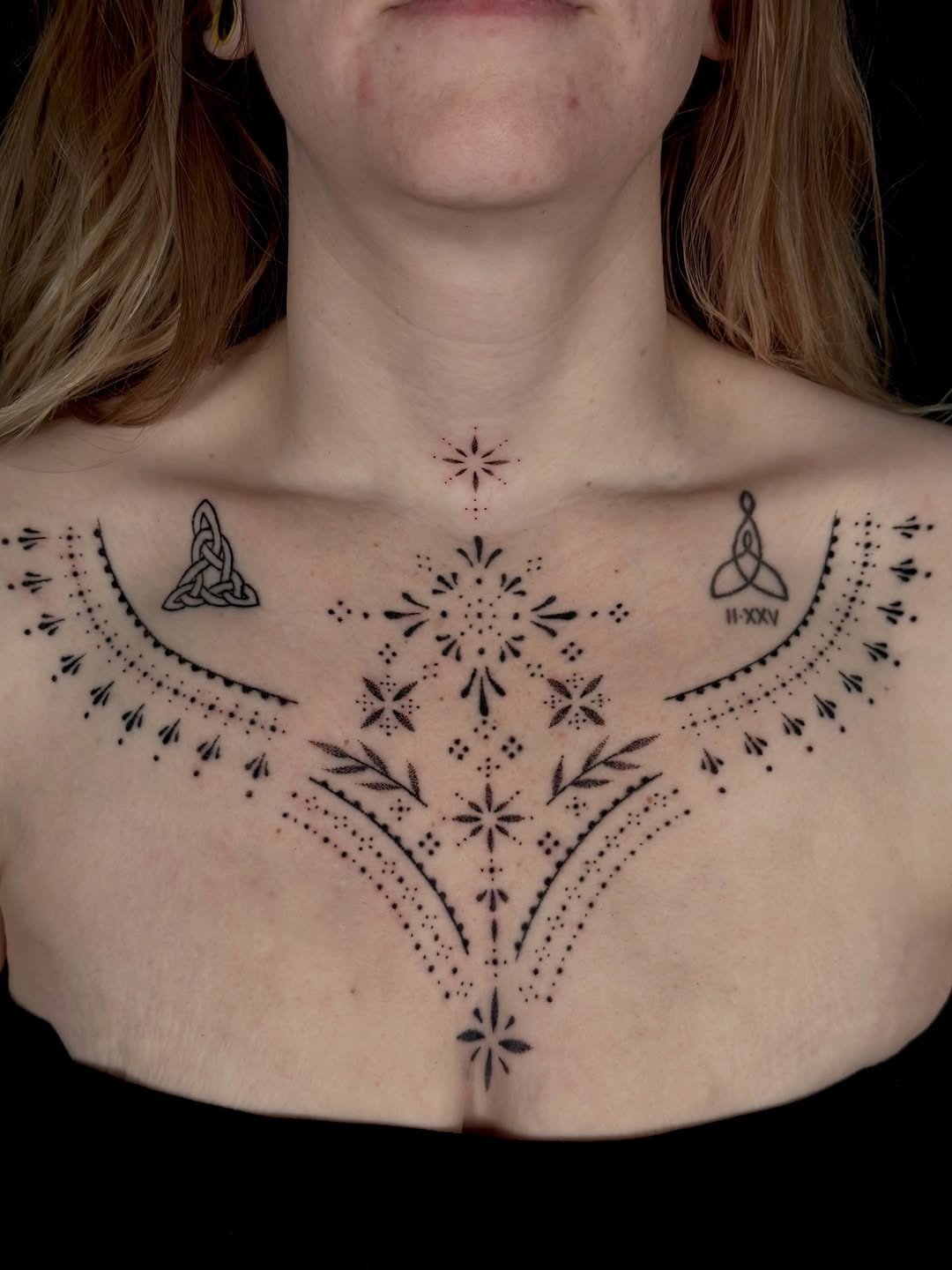 Tattoo by @tenderpoke — geometric, dotwork