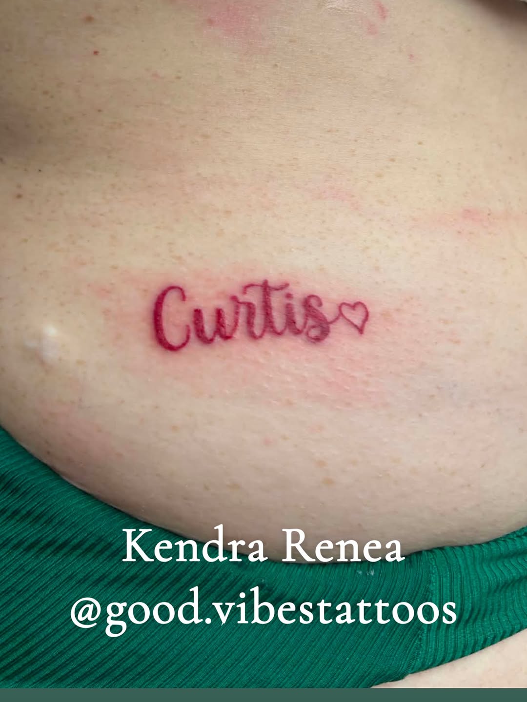 Tattoo by @oliviasuzannetattoos โ lettering_script, fine_line