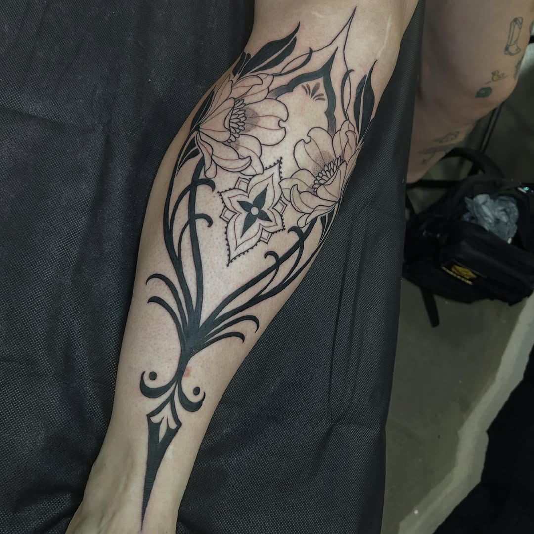 Tattoo by @ashleemshar — blackwork, ornamental