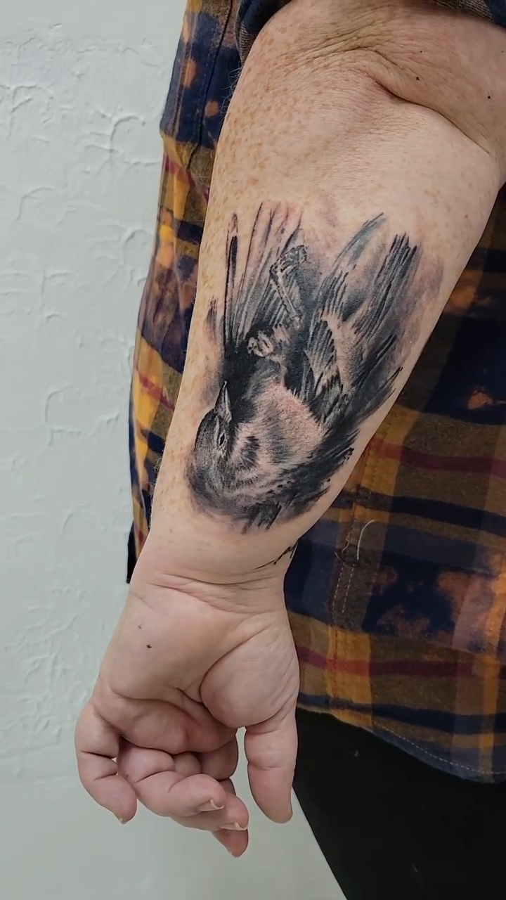Tattoo by @lizvonborden โ realism, black_and_grey