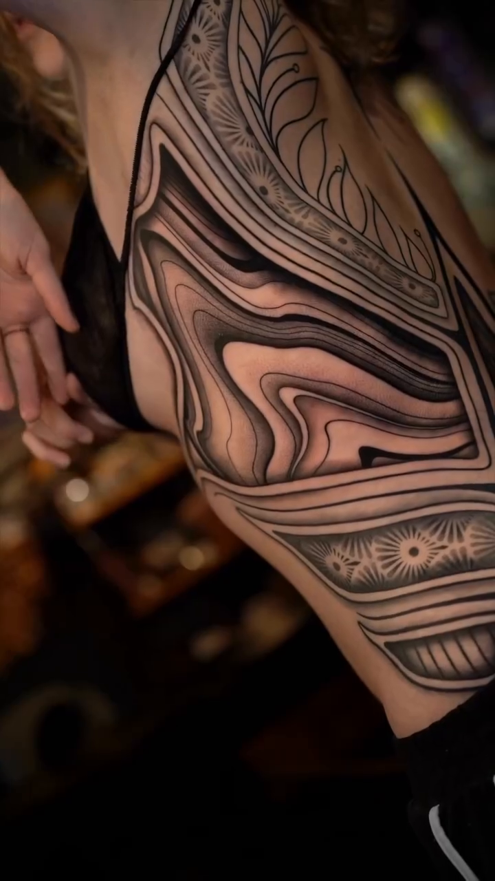 Tattoo by @hxc.tattoos — black_and_grey, illustrative