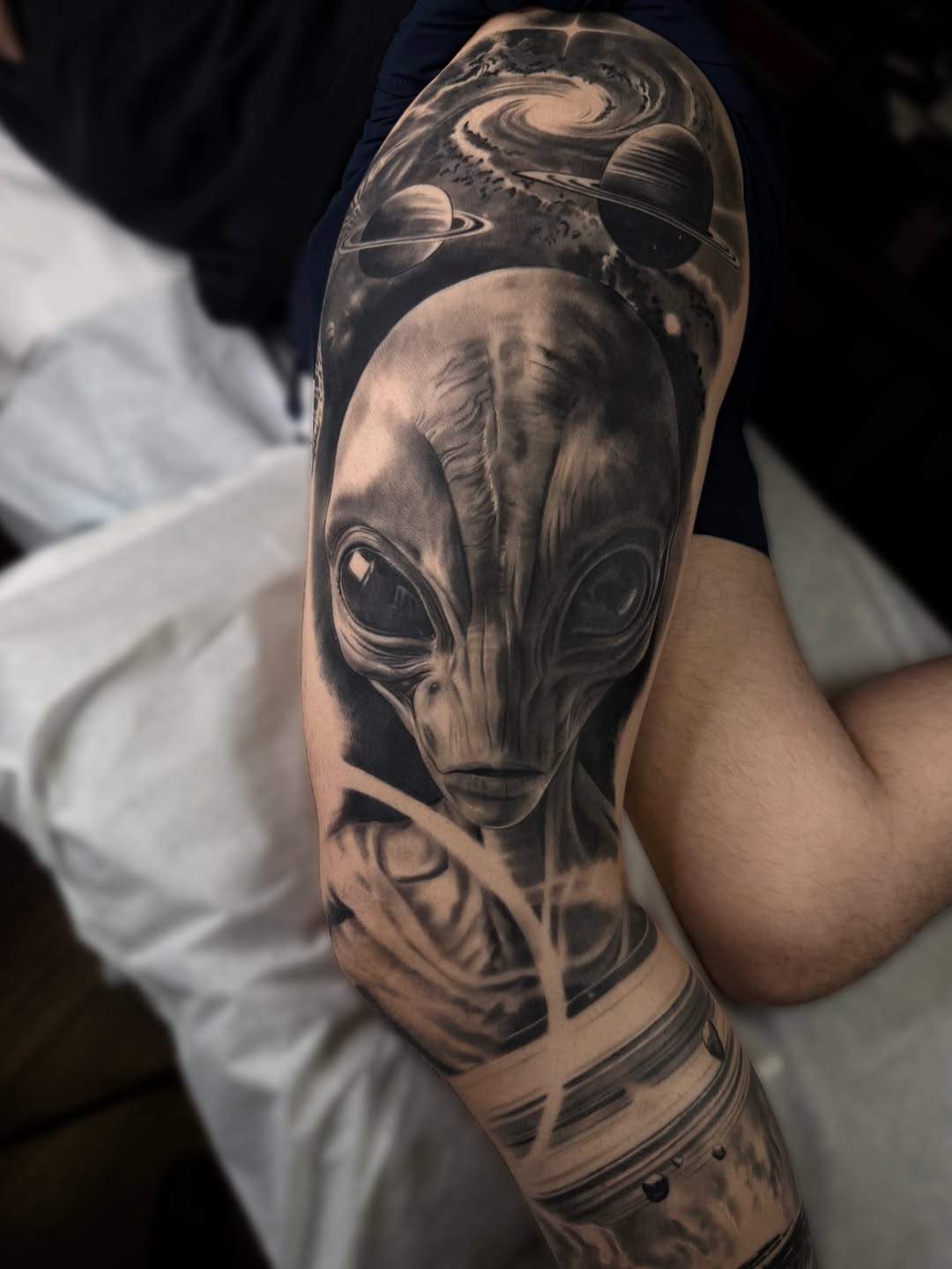 Tattoo by @gabpolflit_tattooartist β realism, black_and_grey