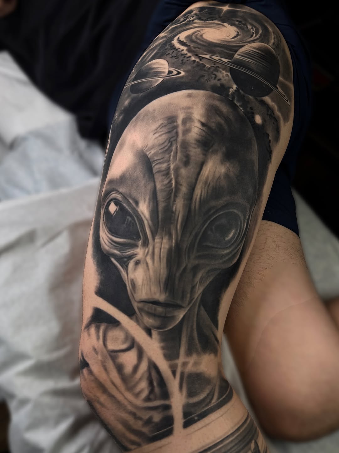 Tattoo by @gabpolflit_tattooartist β realism, black_and_grey