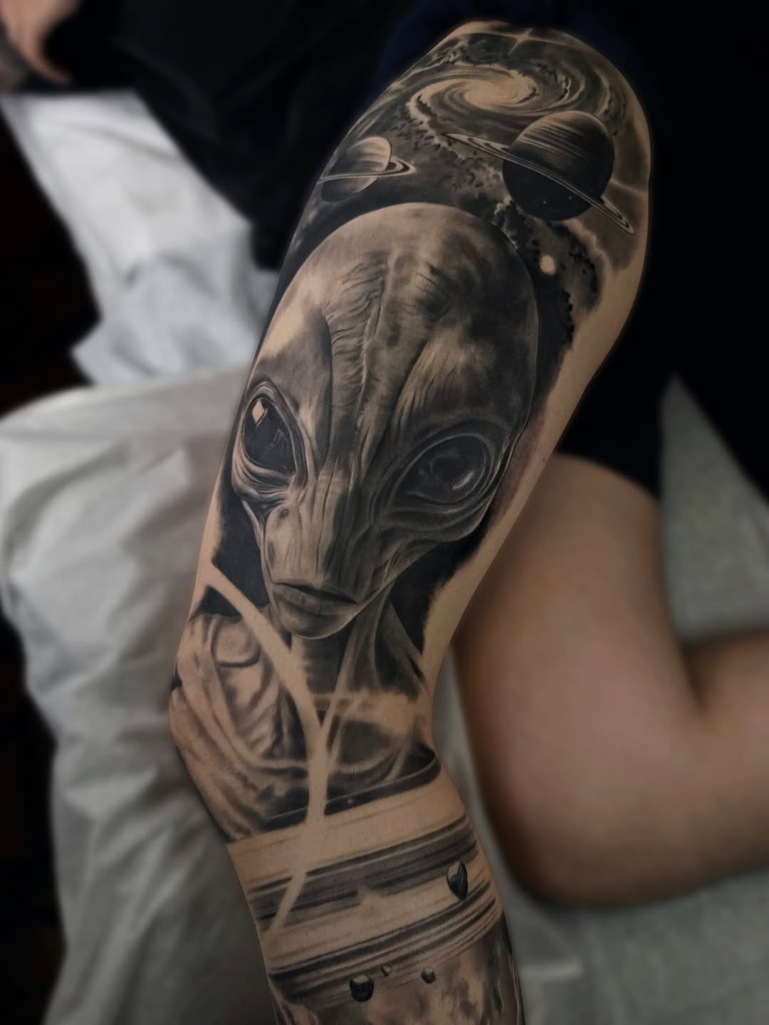 Tattoo by @gabpolflit_tattooartist β realism, black_and_grey