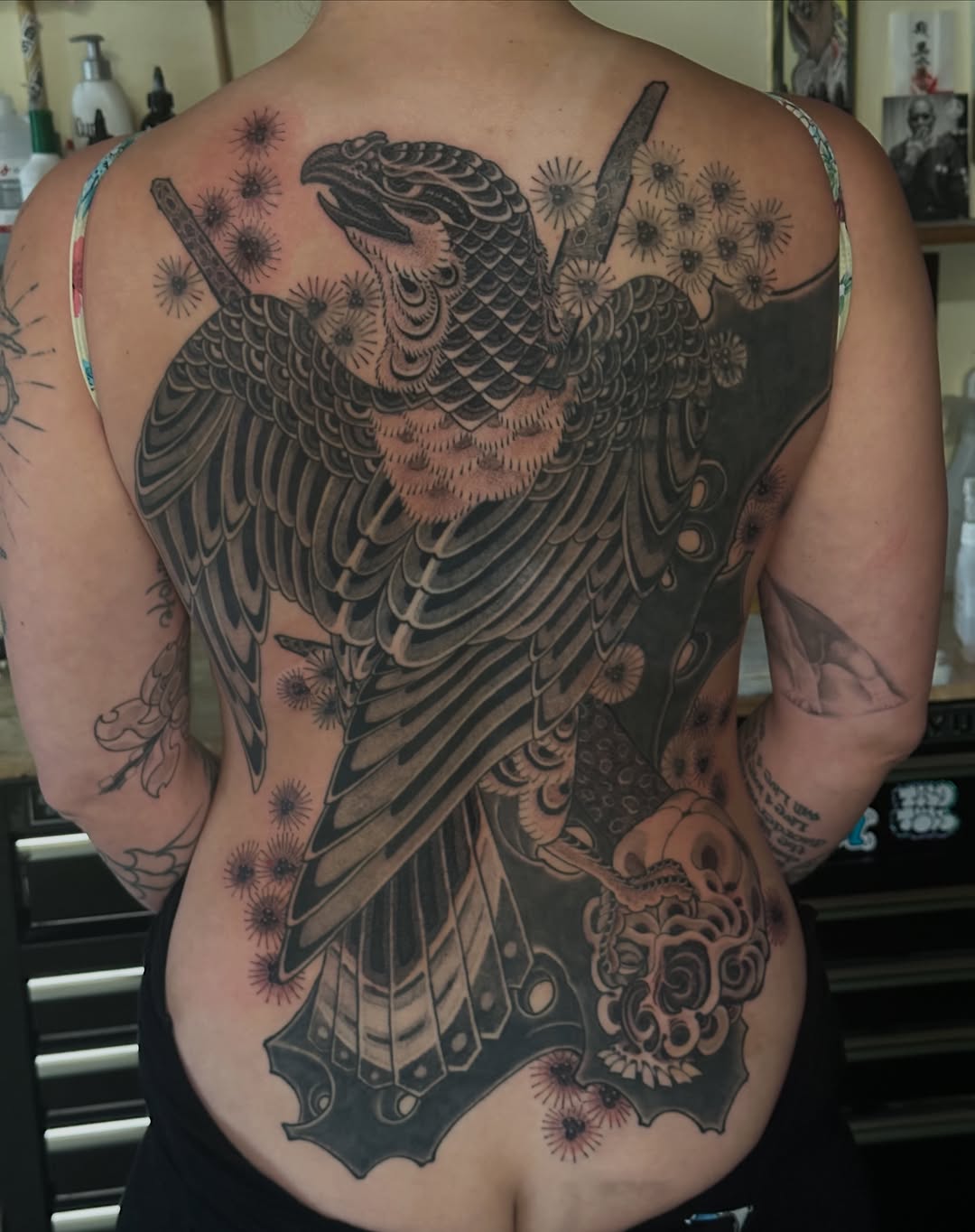Tattoo by @tylerwhitlock10kwt — japanese_irezumi, black_and_grey