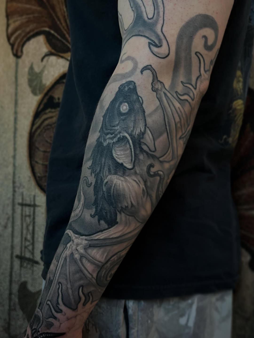 Tattoo by @evanmakesart — black_and_grey, realism