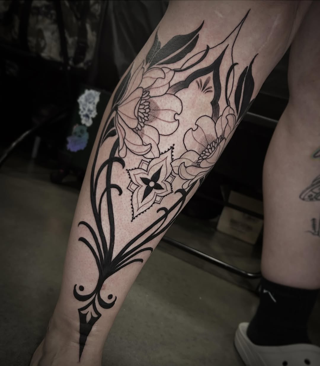 Tattoo by @ashleemshar — ornamental, black_and_grey