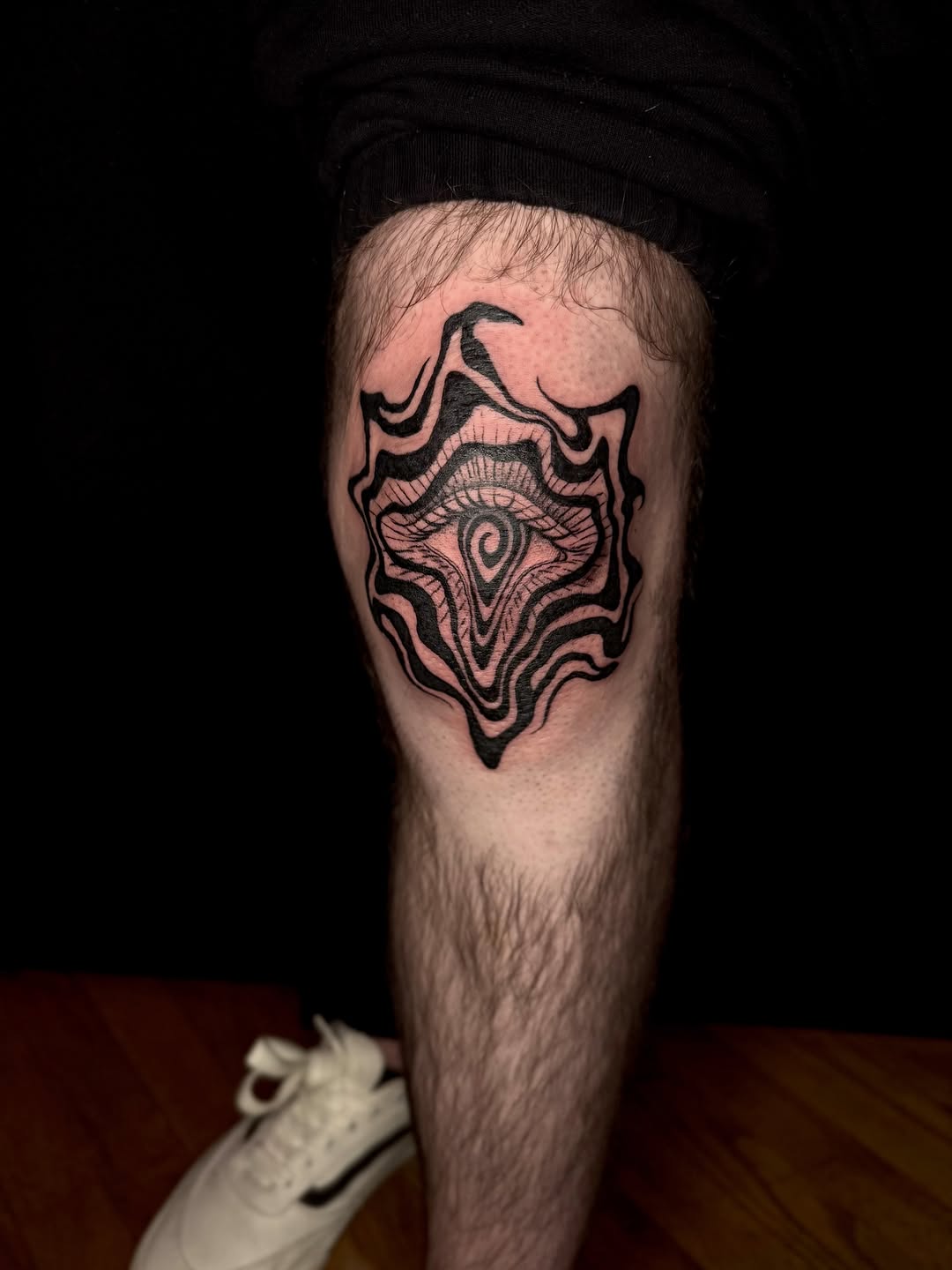Tattoo by @tattylongleg — blackwork
