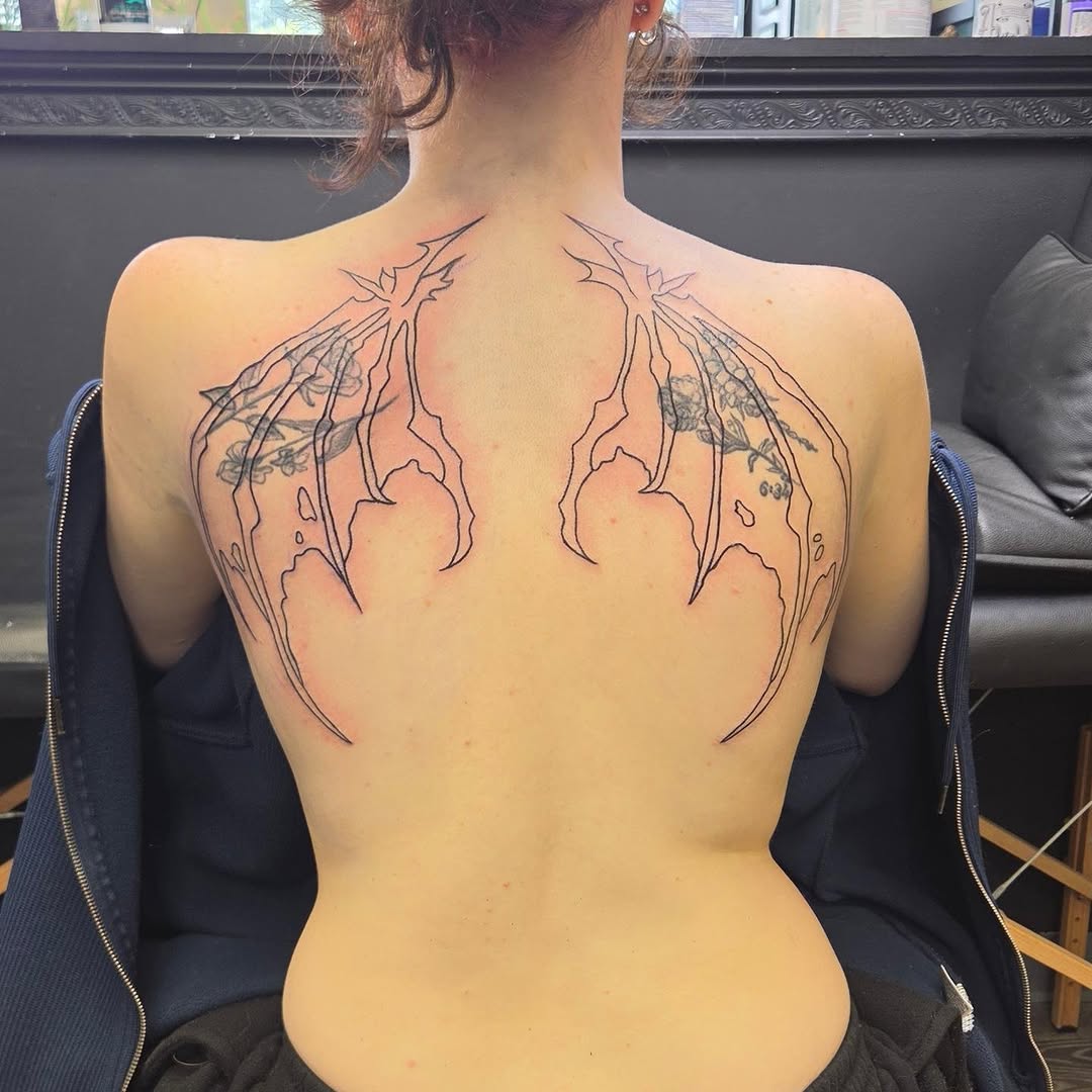 Tattoo by @mayantattoos — blackwork