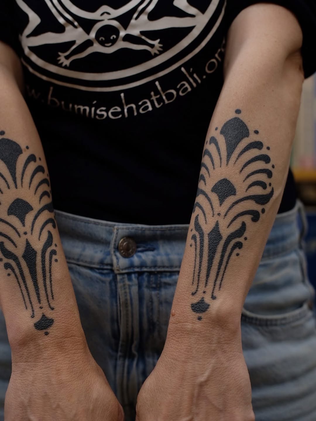 Tattoo by @owlyntattoo — blackwork, ornamental