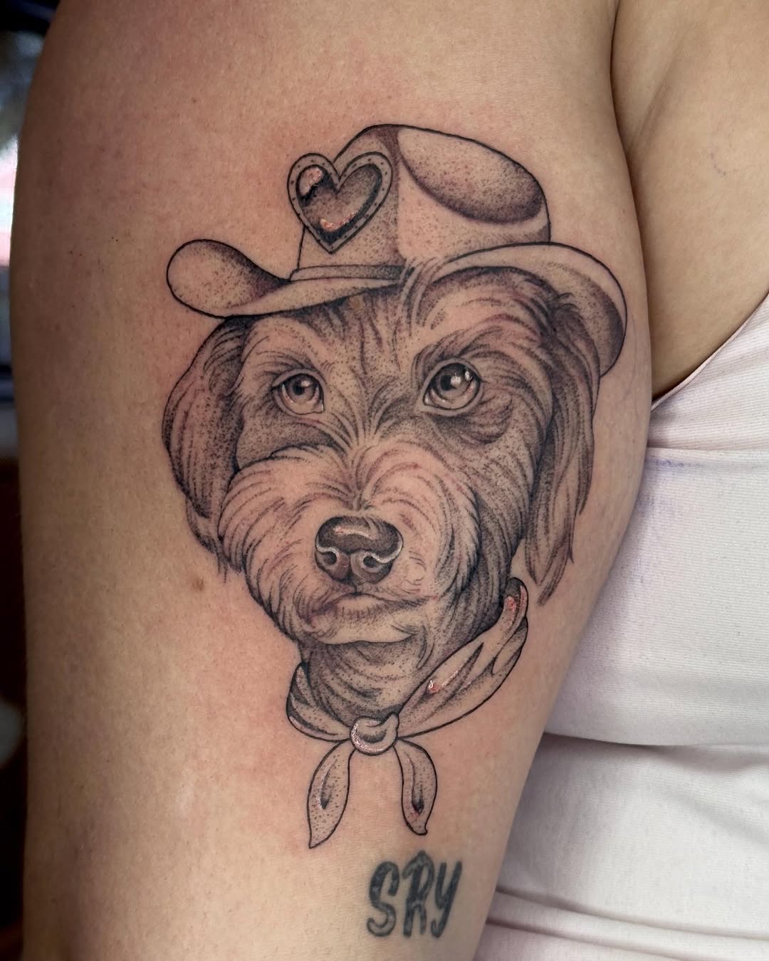 Tattoo by @horsegirltats — realism, black_and_grey