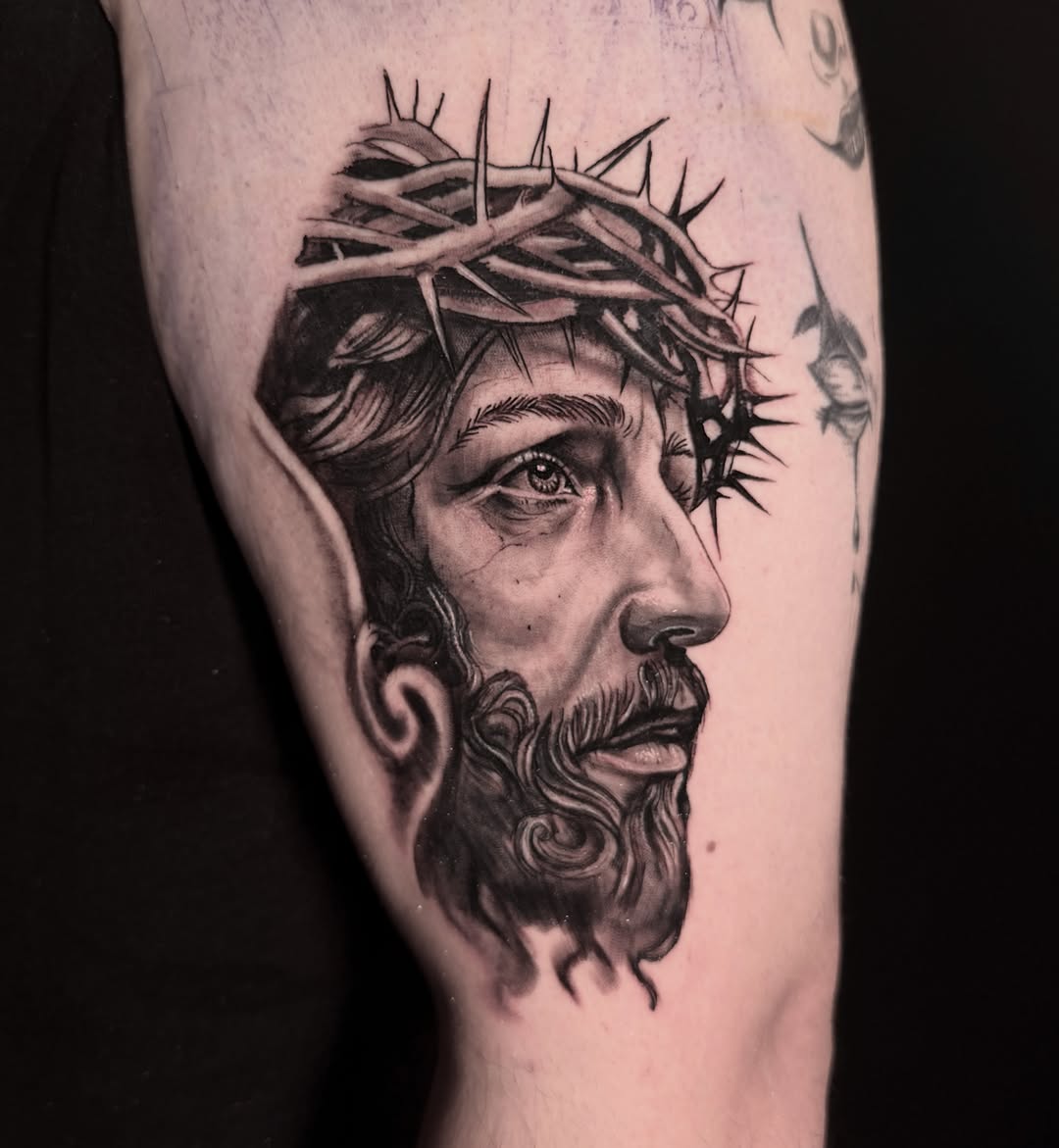 Tattoo by @diosa_tattoos_ — realism, black_and_grey
