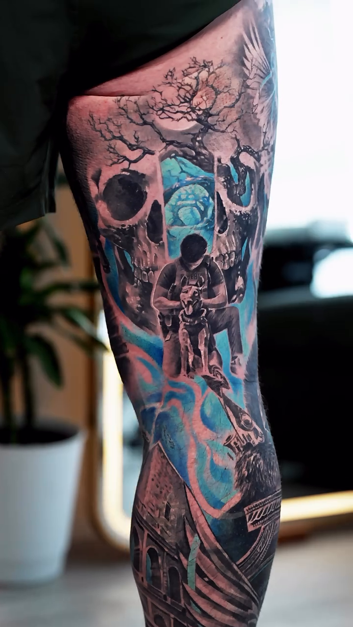 Tattoo by @murdock_manuel — dark_realism, black_and_grey