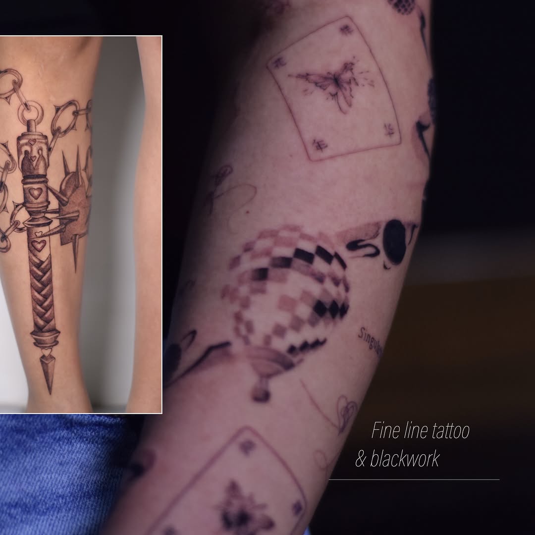 Tattoo by @maalaacaaraa โ fine_line, blackwork