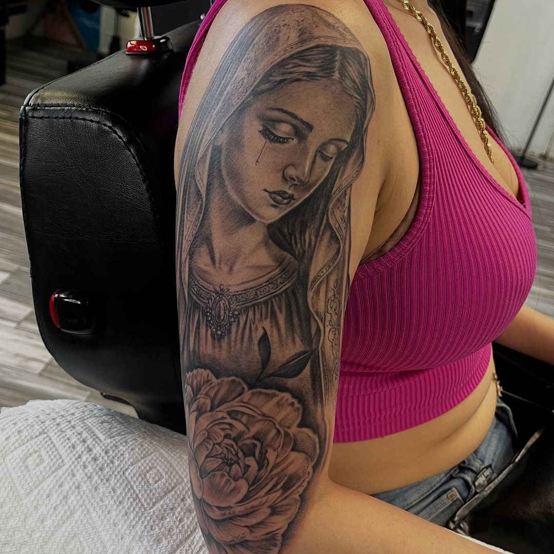 Tattoo by @rico_tattoos.3 โ realism, black_and_grey