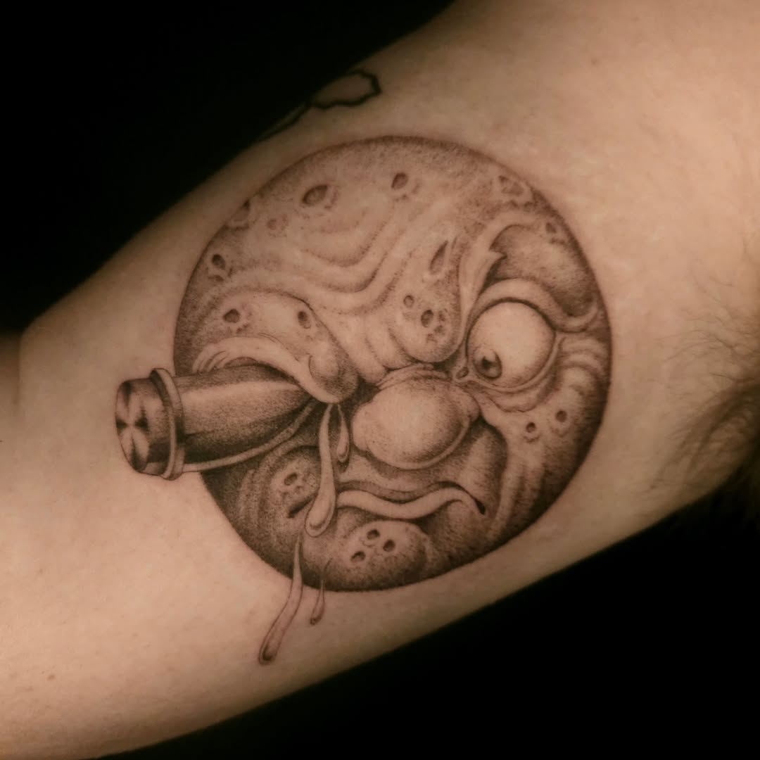 Tattoo by @swirly.boi — illustrative, black_and_grey