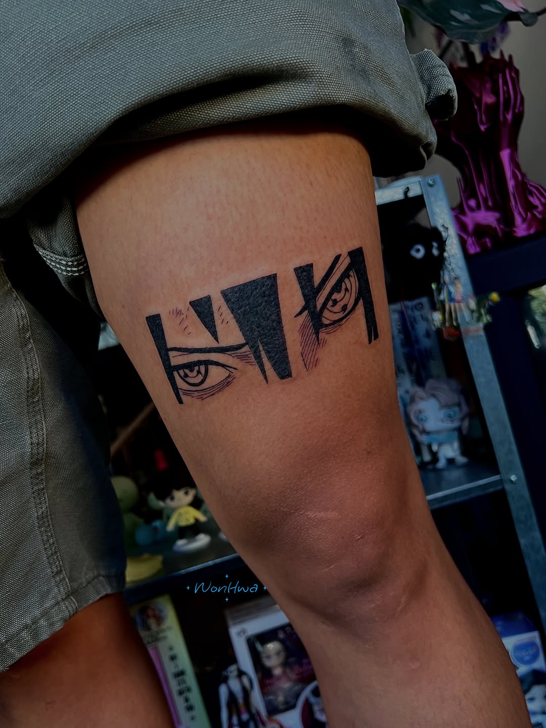 Tattoo by @wonhwa.pokes β anime, blackwork