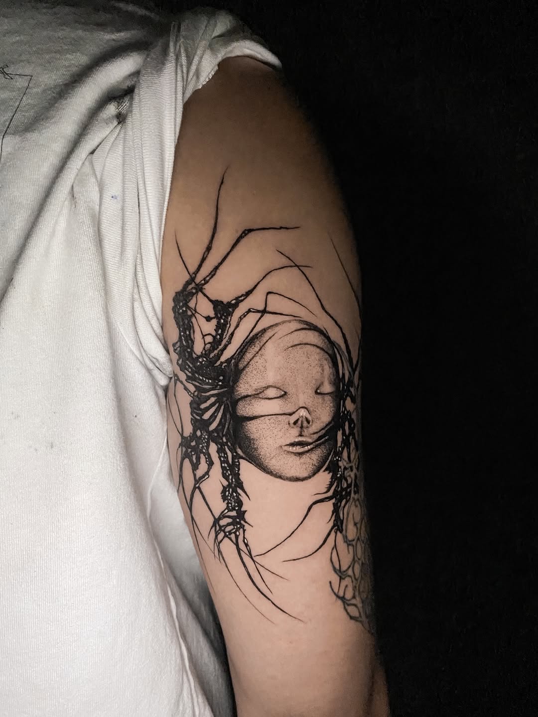Tattoo by @bloodwork.ink — black_and_grey, illustrative