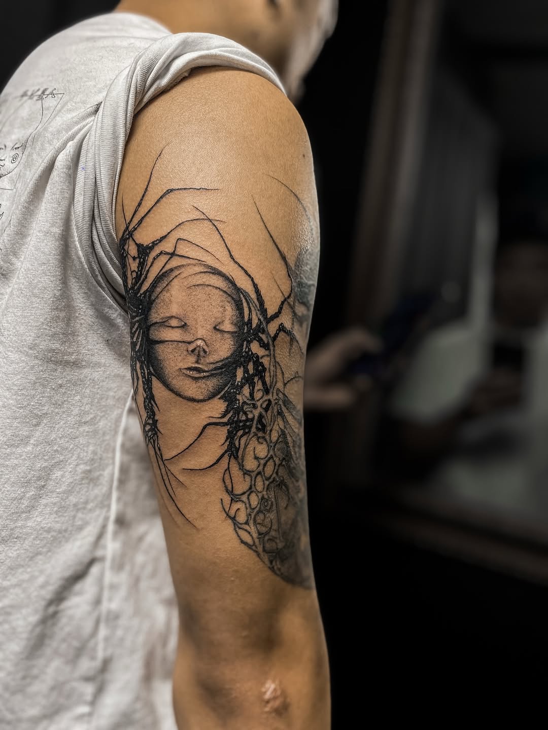 Tattoo by @bloodwork.ink — black_and_grey, illustrative