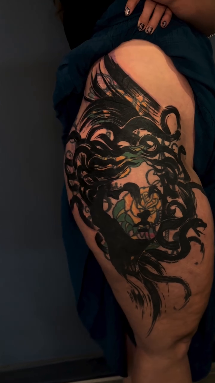 Tattoo by @nefdraws — japanese_irezumi, blackwork