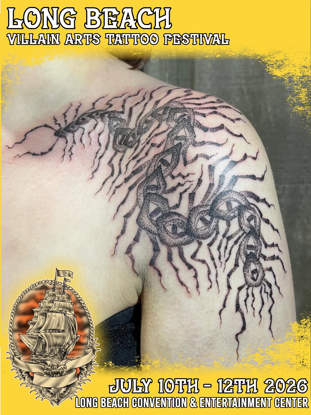Tattoo by @pineneedlestattoo — black_and_grey, dotwork