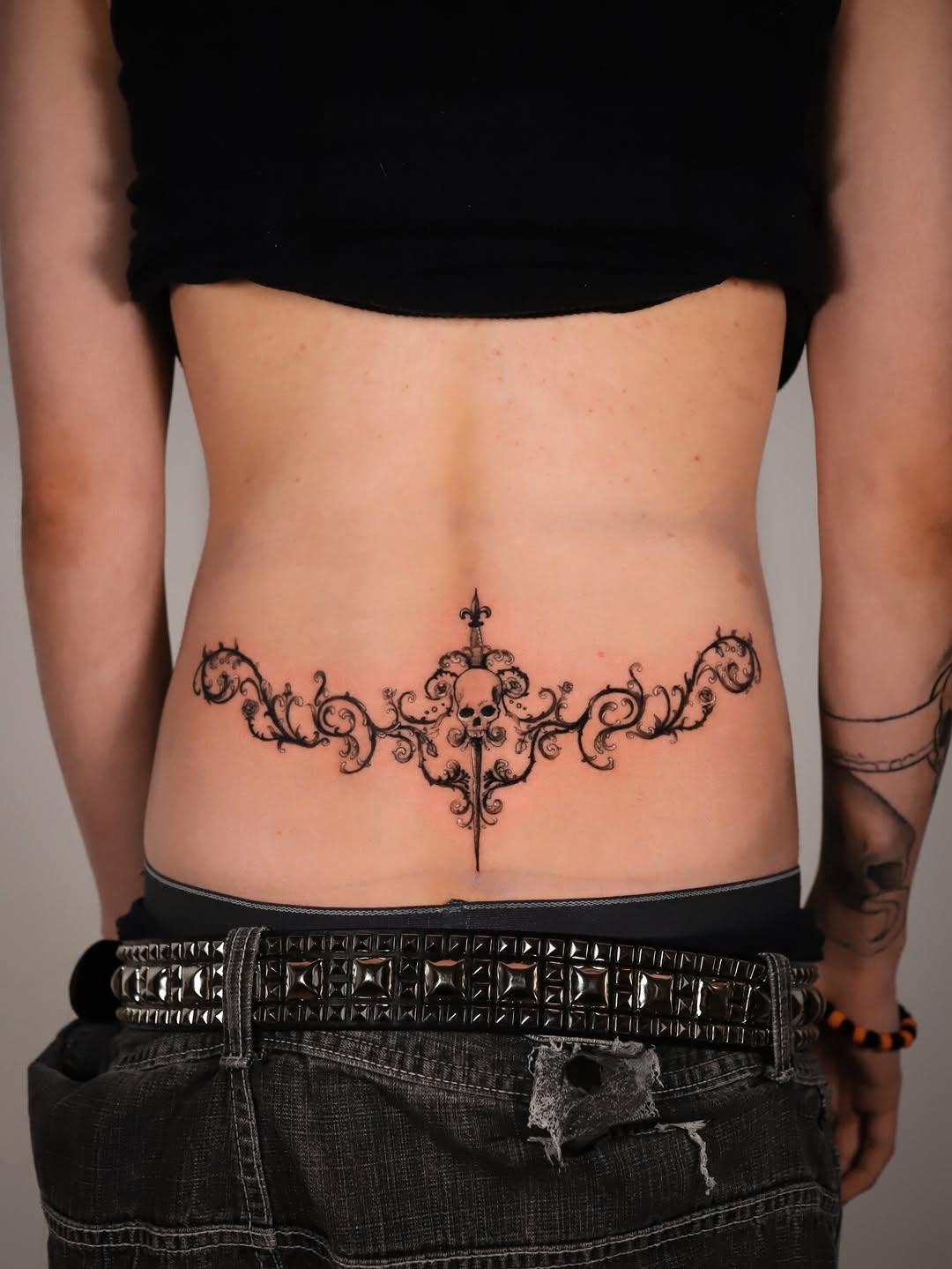 Tattoo by @juuls.ink — blackwork, illustrative