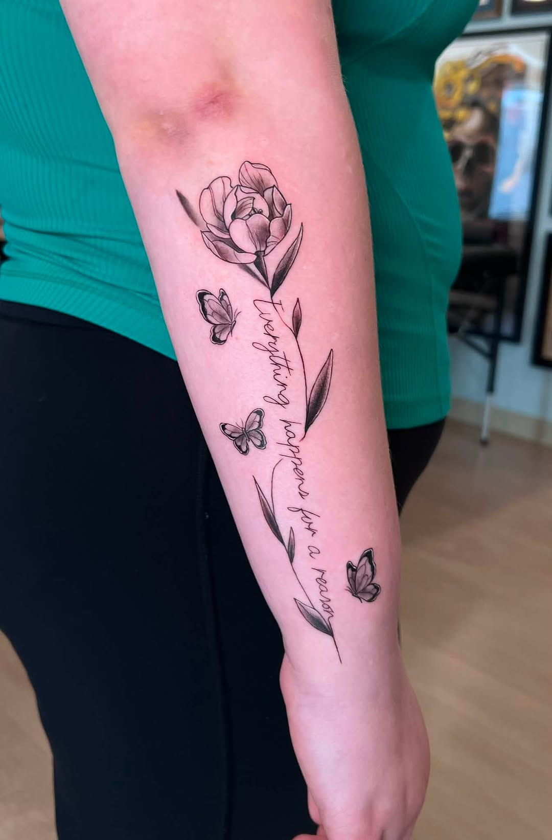 Tattoo by @jessica_kloostattoos — fine_line, lettering_script
