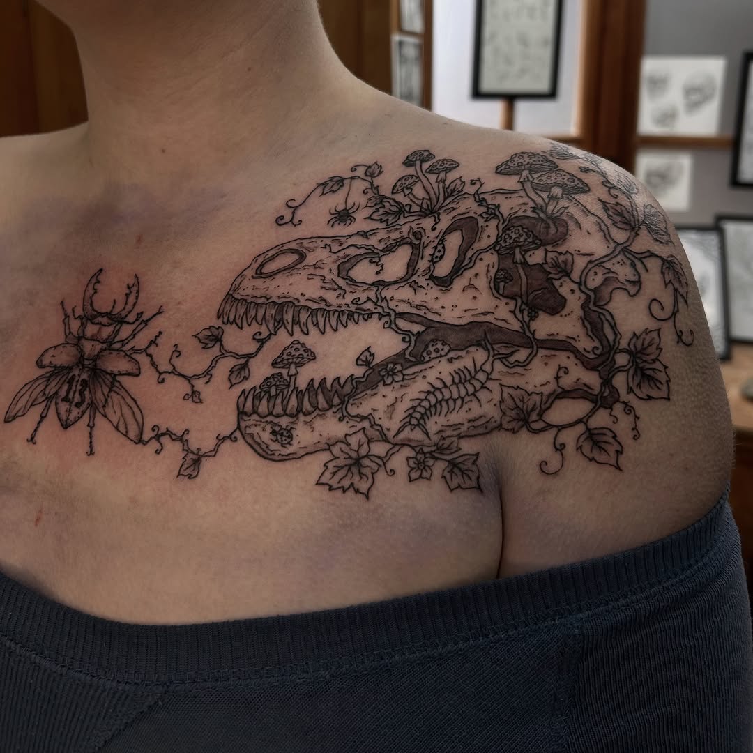 Tattoo by @amaralyonstattoo — black_and_grey