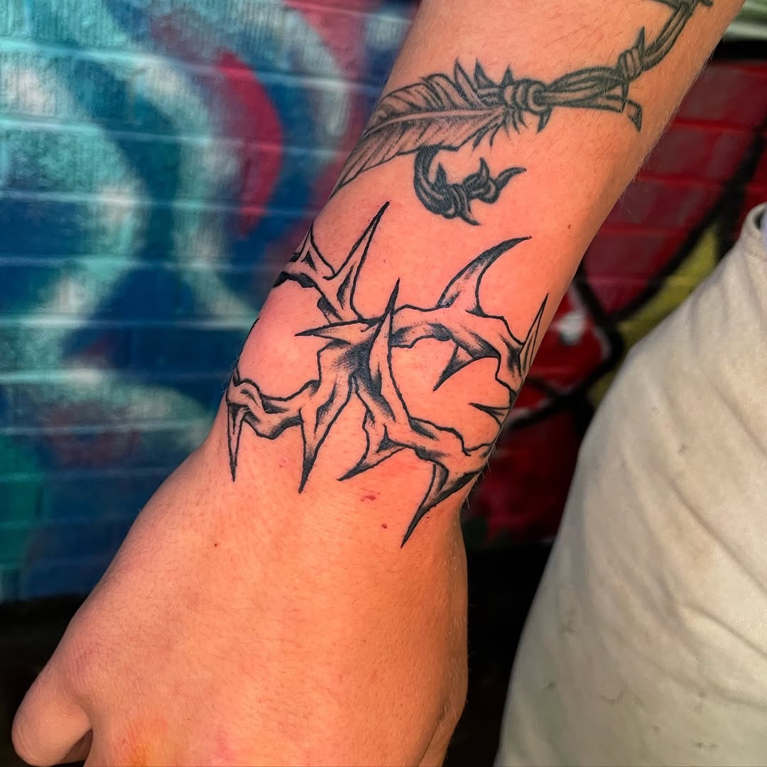 Tattoo by @fish.af β blackwork