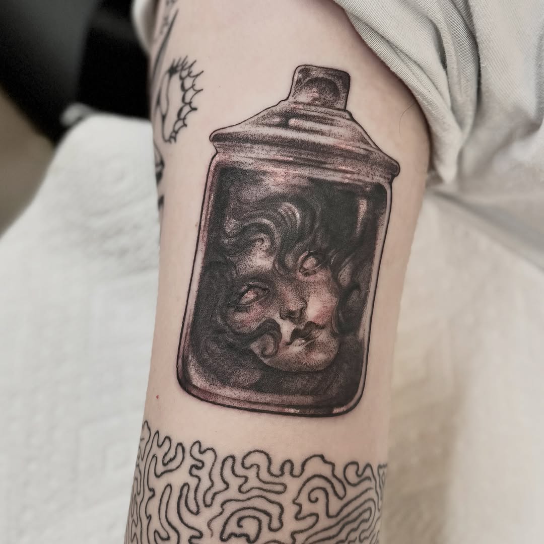 Tattoo by @anderstattoo β dark_realism, black_and_grey