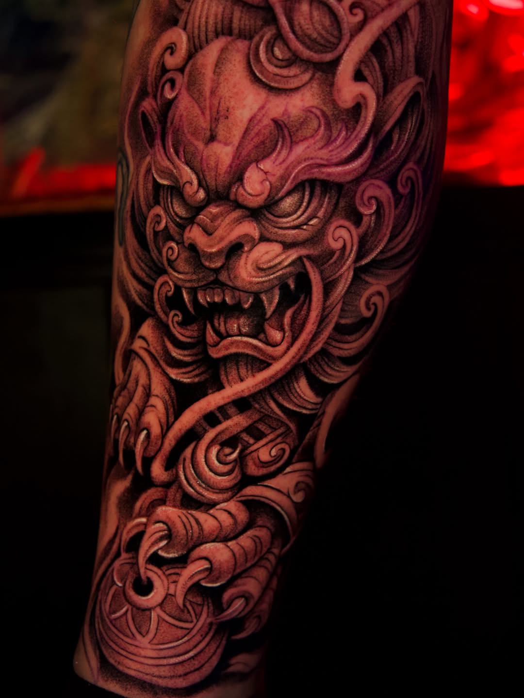 Tattoo by @estevez.ink — japanese_irezumi, black_and_grey