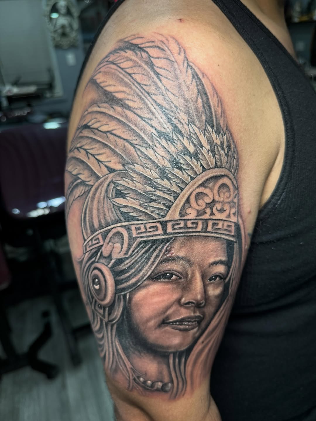 Tattoo by @sancheztapia81 β realism, black_and_grey
