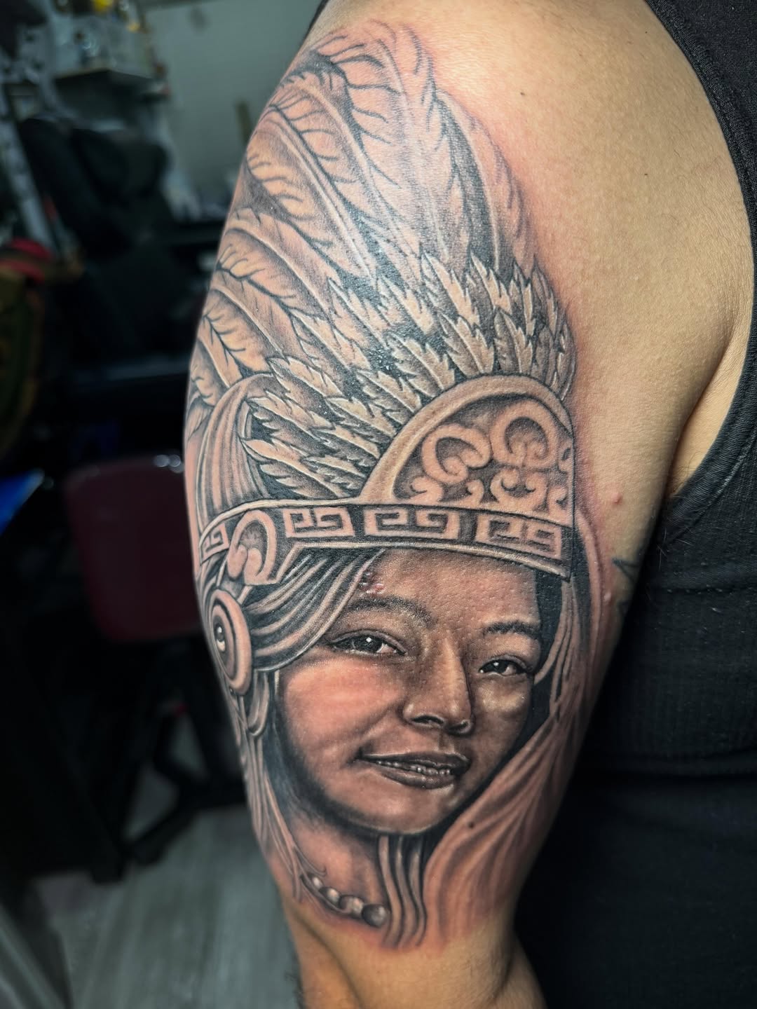 Tattoo by @sancheztapia81 β realism, black_and_grey