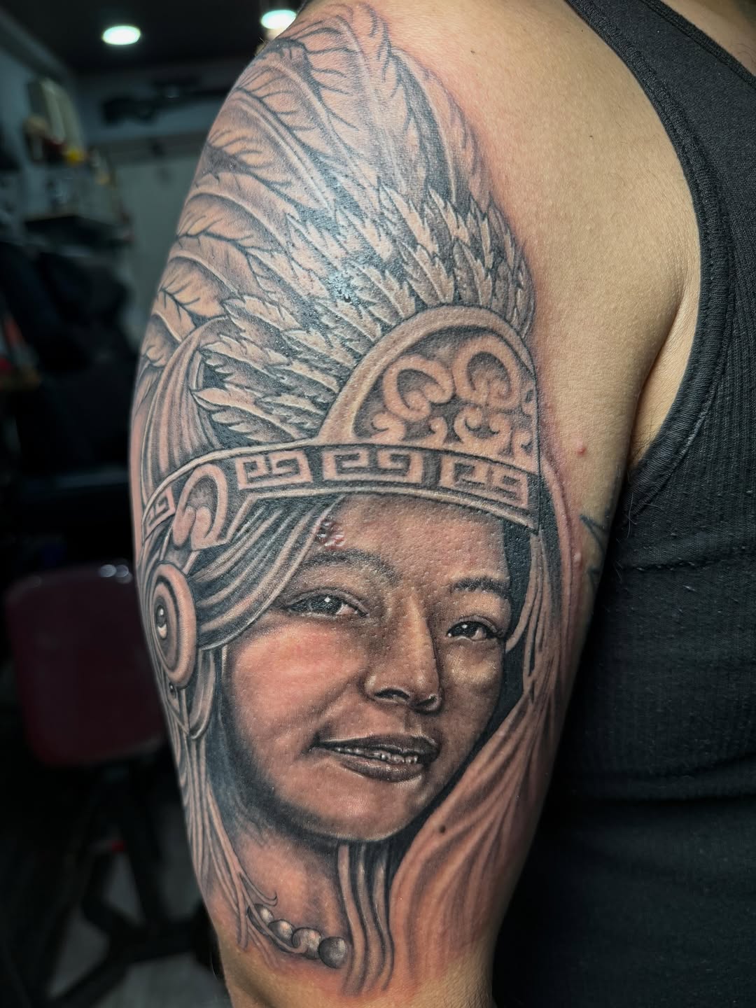 Tattoo by @sancheztapia81 β realism, black_and_grey