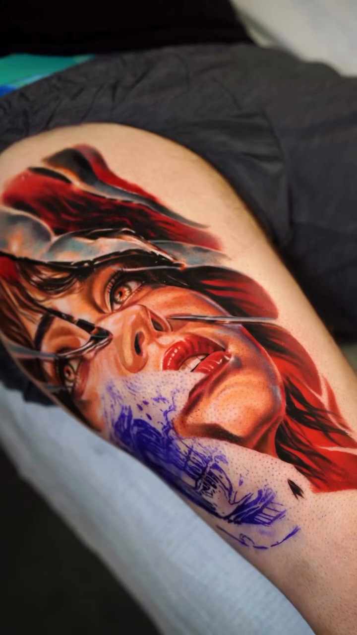 Tattoo by @tattoos_by_junior — realism, trash_polka