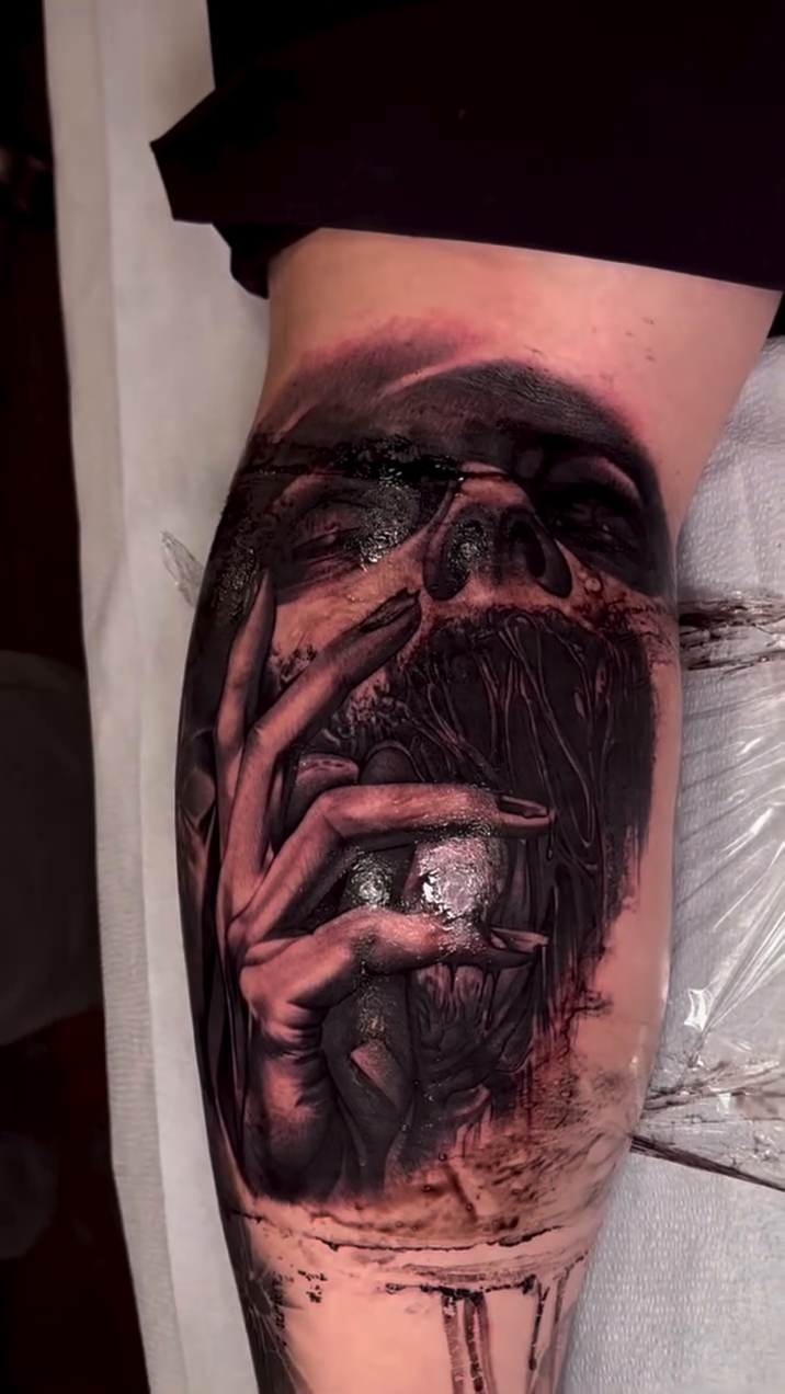 Tattoo by @erickgutierrezart1 — dark_realism, blackwork
