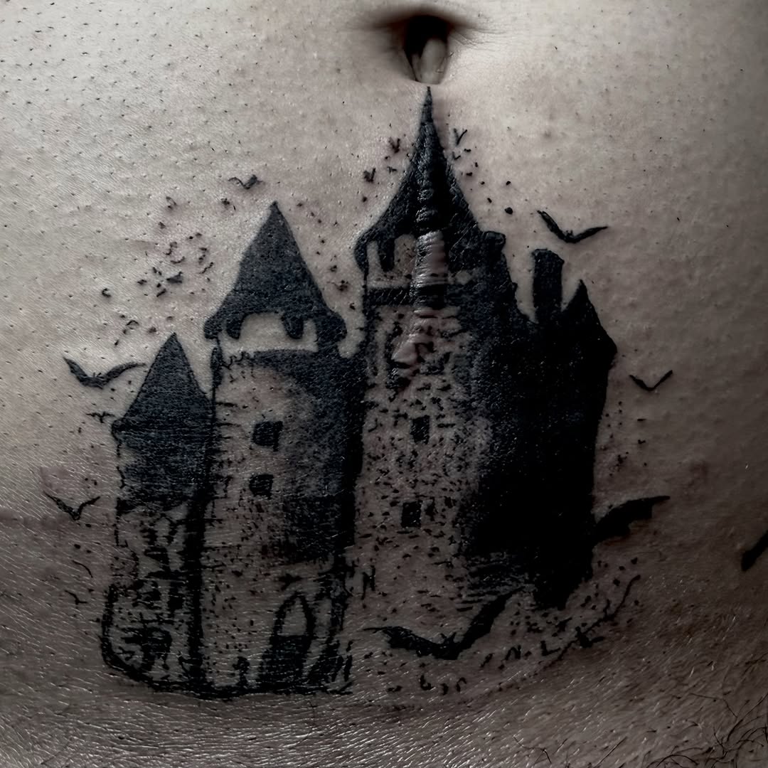 Tattoo by @jordystrange — blackwork, illustrative
