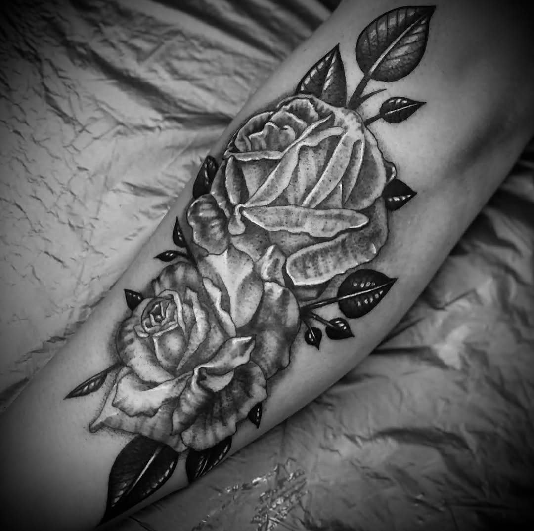 Tattoo by @bigstevelewis — black_and_grey, realism