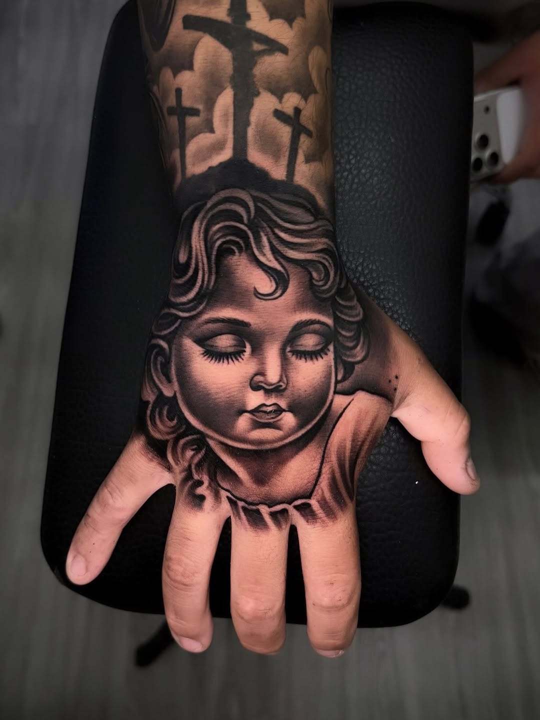 Tattoo by @aleks_tat2 — black_and_grey, realism